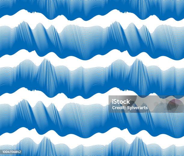 Repeating Water Line Pattern Waves Seamless Pattern Vector Water Runny Curve Lines Abstract Repeat ...