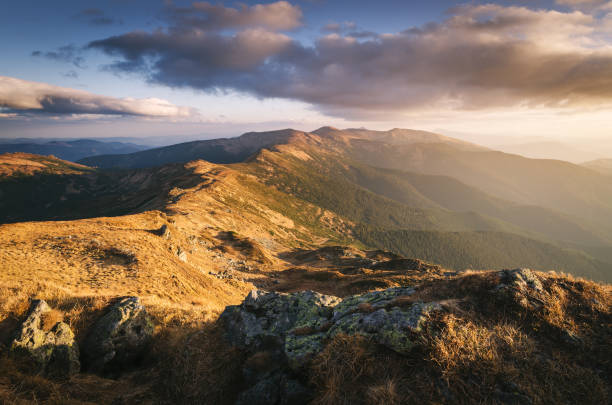 istock Autumn landscape on a mountain ridge 1004725446