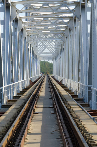 istock Structure of old railway bridge across river 1004753146