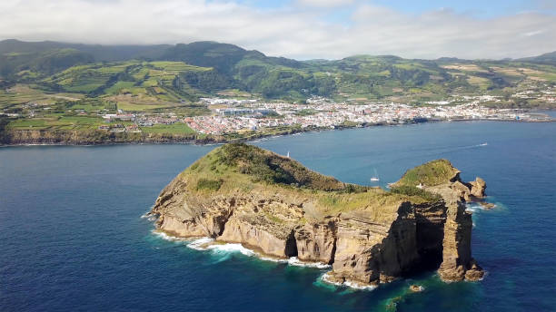 istock Azores landscape aerial view from 4k licensed drone 1004753364