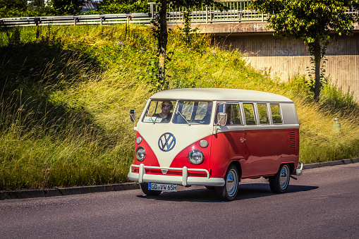 Heidenheim, Germany - July 8, 2018: Volkswagen Typ 2 T1 bus at the 2. Oldtimer day in Heidenheim an der Brenz, Germany.