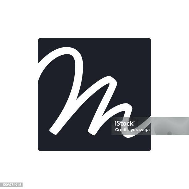 Letter Vector Logo Design Stock Illustration - Download Image Now - Letter M, Logo, Handwriting