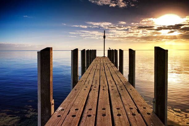 istock Sunrise View Of A Boat Ramp 1004764480
