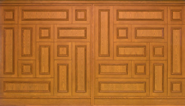 istock Surface of wooden panel background and texture. 1004769136