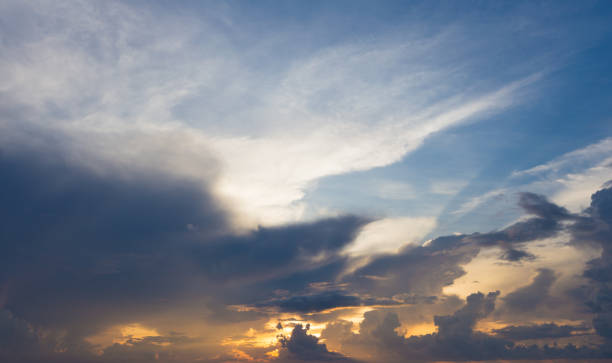 istock Beautiful sunset sky and cloudy background. 1004771642