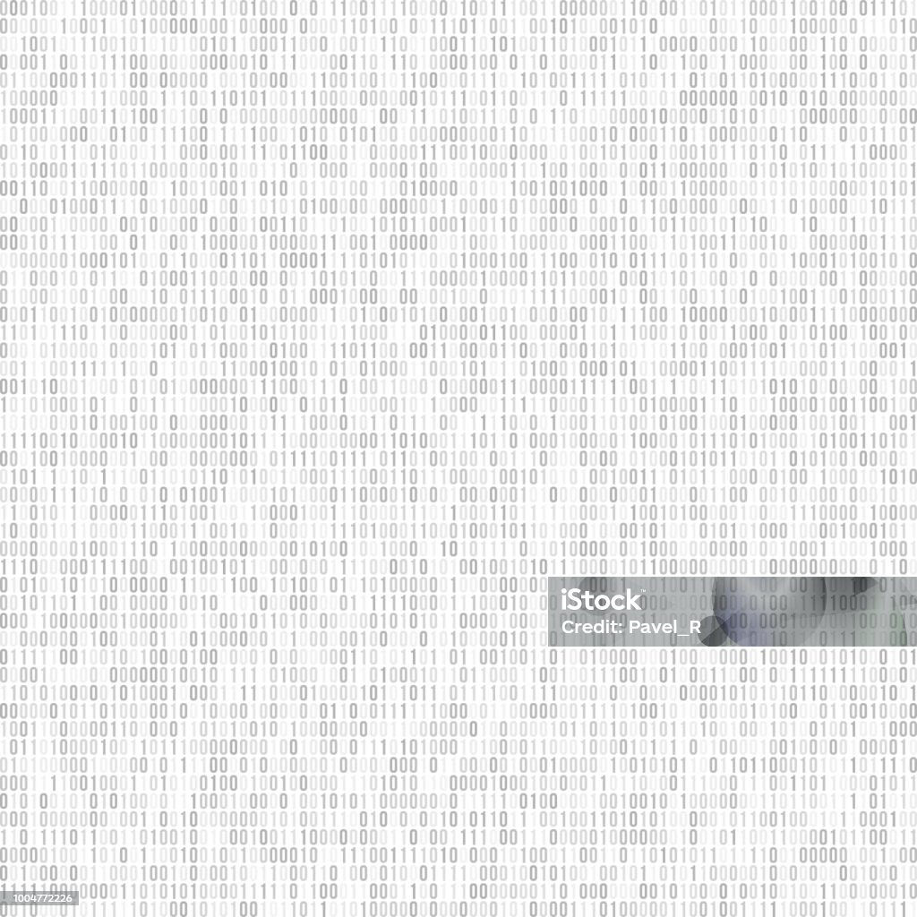 Binary Code Vector Background With Numbers One And Zero Seamless Patern ...