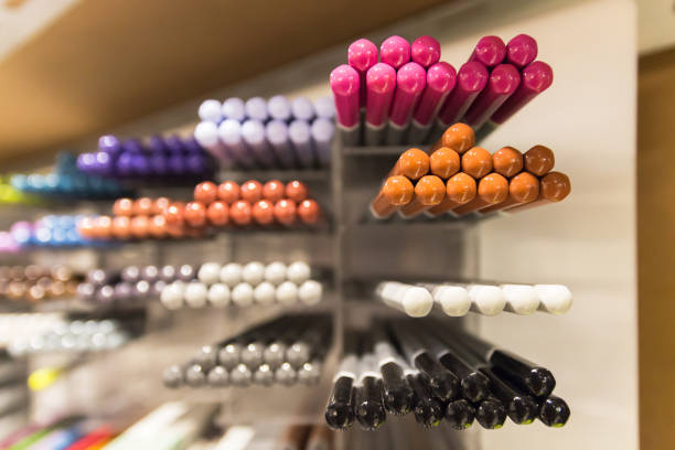 istock Multicolored pencil in art stationery store. 1004784844