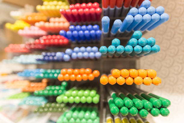 istock Multicolored pencil in art stationery store. 1004784904