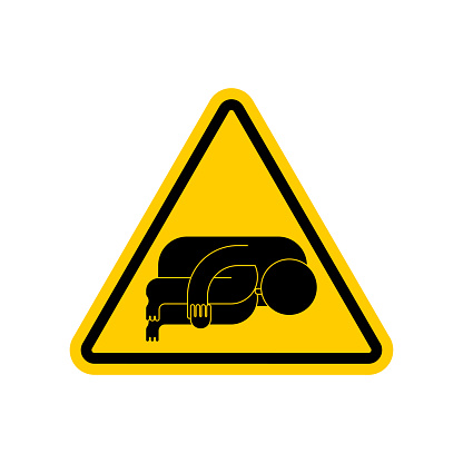 Attention Whiner. Caution Whiny. warning Moaner. Admonition downer. Yellow Danger Triangle Road sign. Vector illustration.