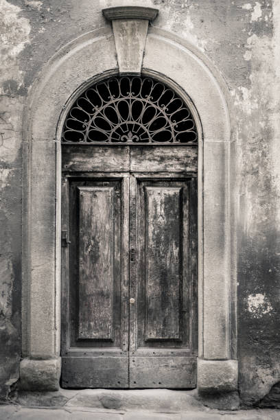 istock wooden doors in a historic old building 1004820680