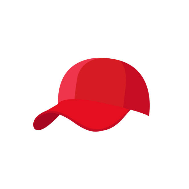иллюстрация вектора бейсболки на белом фоне. - red cap stock illustrations