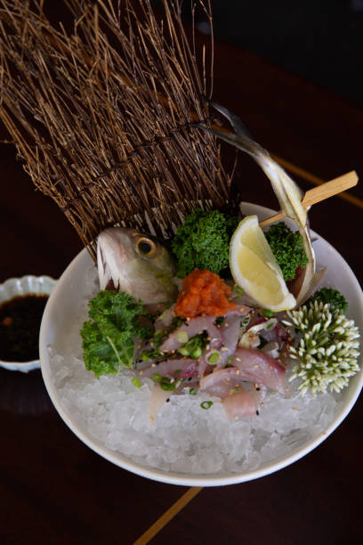 istock Aji Mackerel Sashimi Plated and ready to be eaten 1004839038