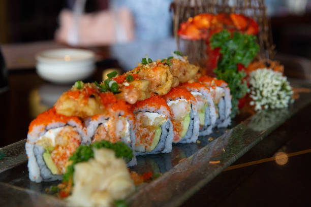 istock Fried Tempura Roll at a Sushi Restaurant 1004839090