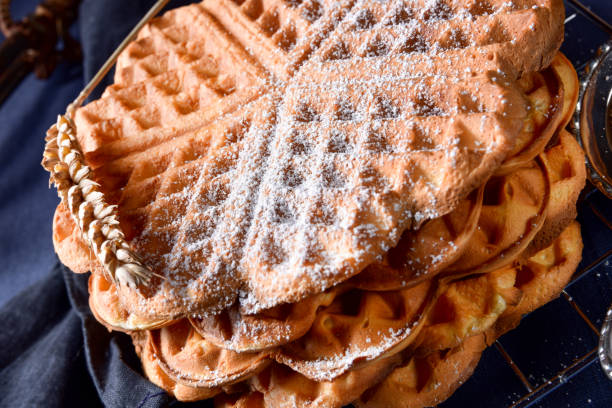 istock fresh and tasty Waffle 1004839720