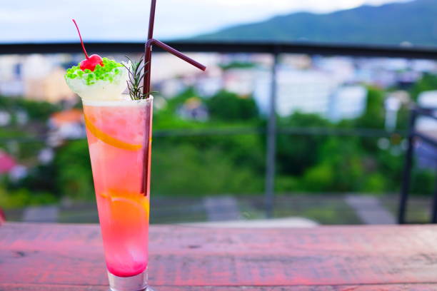 istock Beautiful mocktail topping dessert and cherry 1004859472