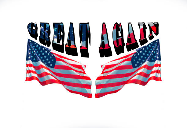 istock make america great again with usa flag on the background 1004871144