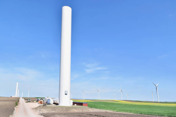 istock Construction of windfarm in eastern Europe 1004874122