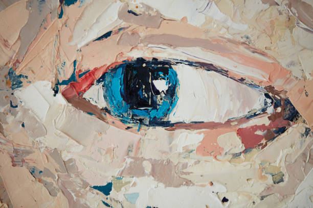 menschliche augenhintergrund gemalt - painted eyes stock-fotos und bilder