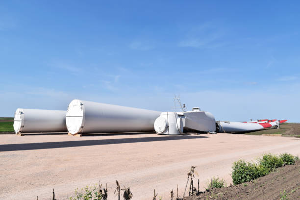 istock Construction of windfarm in eastern Europe 1004874448