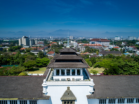 Gedung Sate is an old art deco historical building made by Dutch Colonial and one of the most iconic building and famous landmark in Bandung, West Java, Java, Indonesia