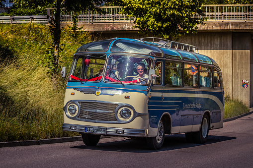 Heidenheim, Germany - July 8, 2018: 1958 Neoplan NH 6/7 bus at the 2. Oldtimer day in Heidenheim an der Brenz, Germany.