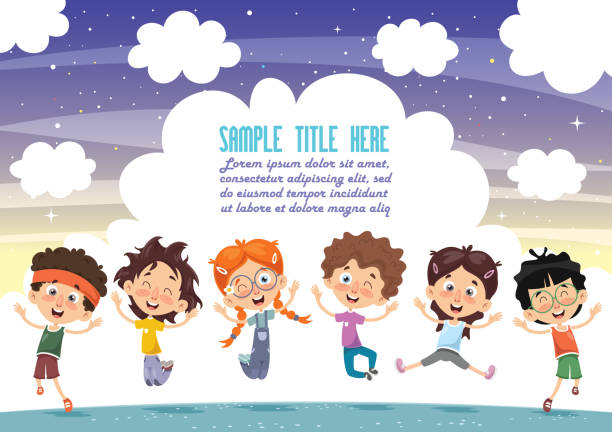 ilustrações de stock, clip art, desenhos animados e ícones de happy kids playing - preschooler playing family summer