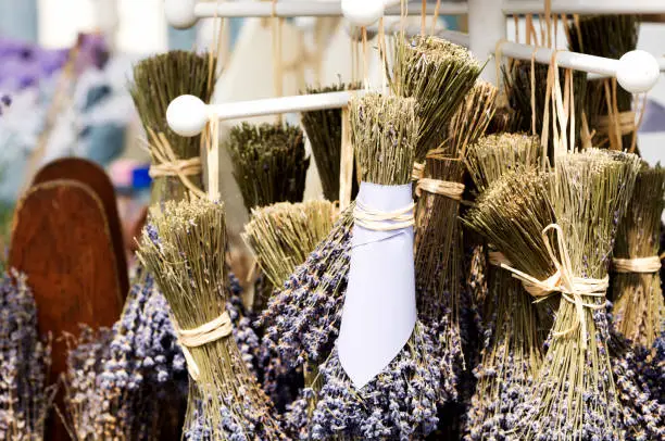 Lavender bouquets in Tihany , Hungary