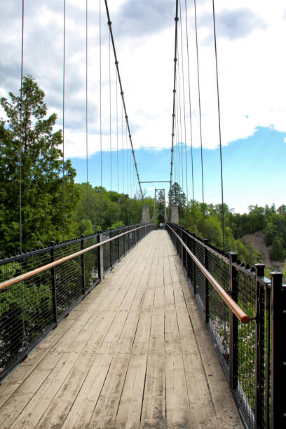 istock wooden bridge over Montmorency Falls in Quebec Canada 1004968260
