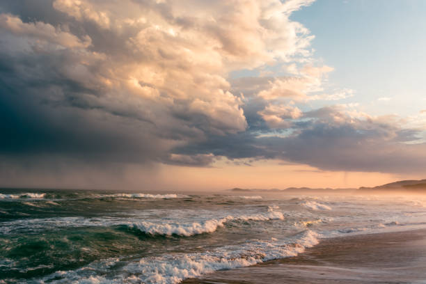 istock Sea and sky at sunset after a storm. 1004972948
