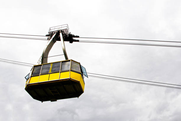 istock yellow tram in the sky 1004973080