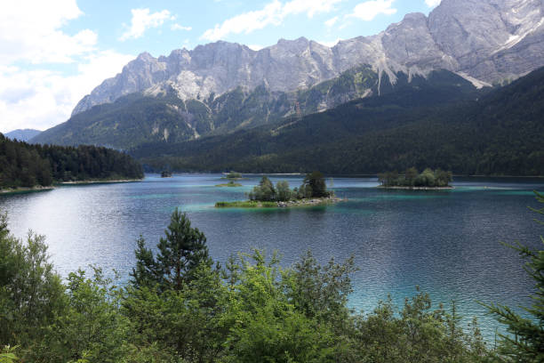 istock Eibsee in Germany with the mountain Zugspitze in the background 1004987120