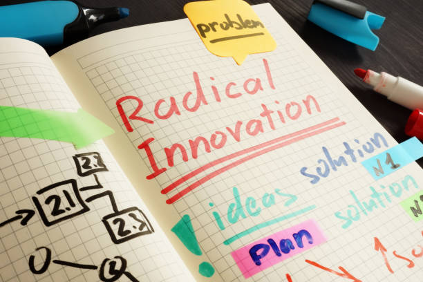 istock Radical innovation handwritten in the note and pen. 1005014150
