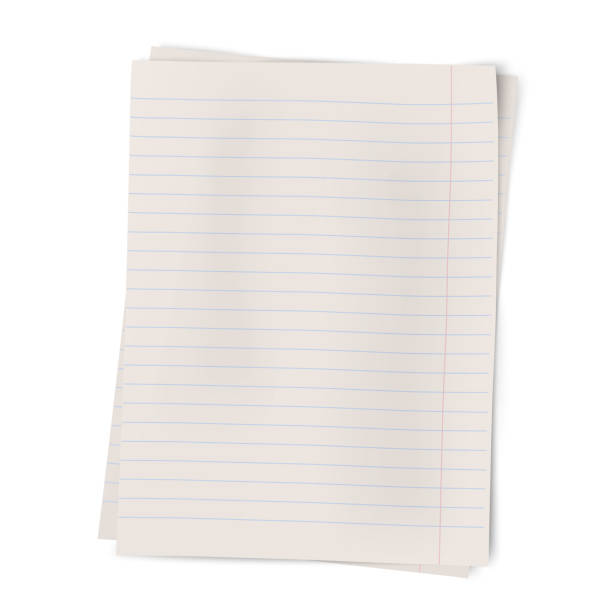 istock Close up view of two sheets of paper lying on each other isolated on white background 1005016794