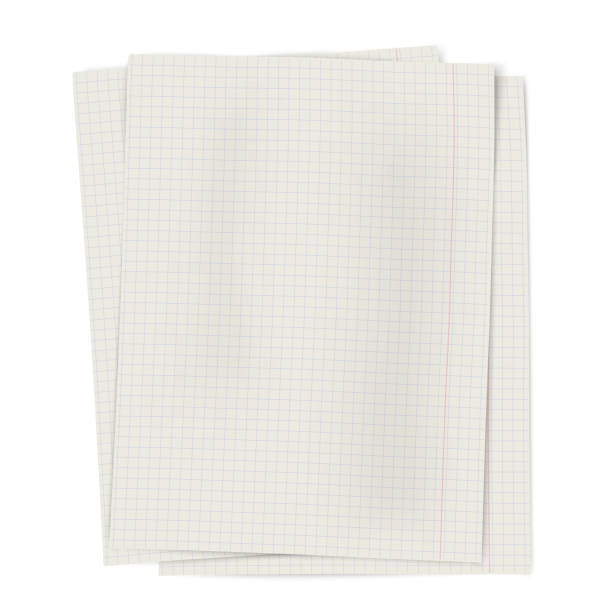 istock Pile of notebook squared sheets of paper isolated on white background 1005016846