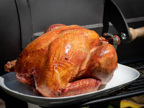 istock A smoked turkey on a white plate 1005023876