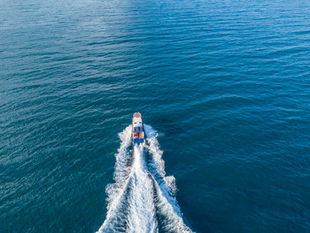 istock rescue Coast security guard motor boat ship sea patrol isolated 1005075862