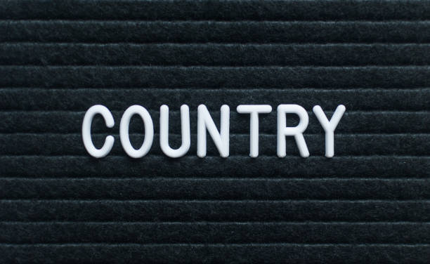 istock Hashtag word #country written on the letter board. 1005088430