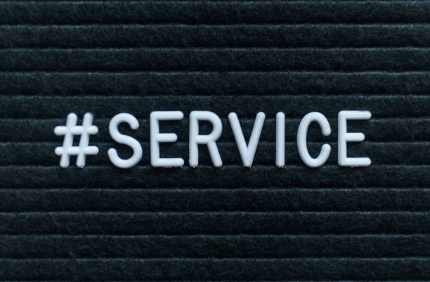 istock Hashtag word #service written on the letter board. 1005088486