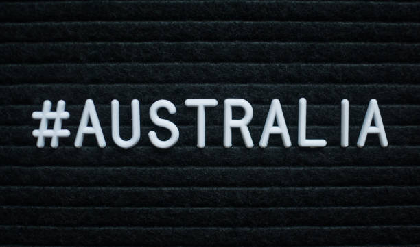 istock Hashtag word #australia written on the letter board. 1005088552