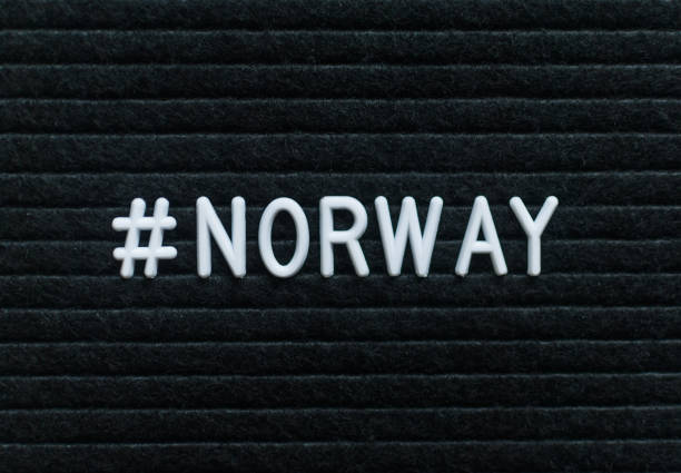 istock Hashtag word #norway written on the letter board. 1005088568