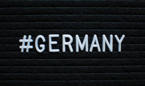 istock Hashtag word #germany written on the letter board. 1005088580