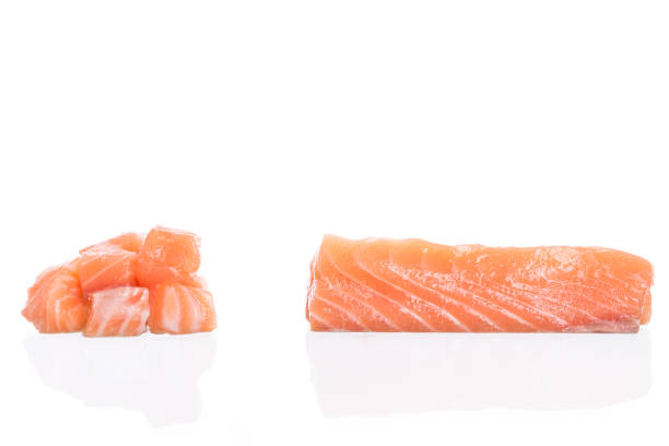 istock Fresh raw salmon fish isolated on a white 1005124376