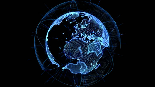 グローバル ネットワークの概念。 - intelligence communication turning data ストックフォトと画像