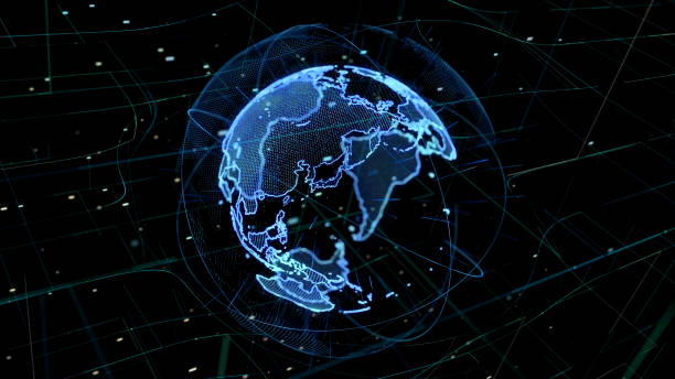 グローバル ネットワークの概念。 - intelligence communication turning data ストックフォトと画像