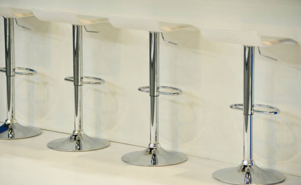 istock Modern metal bar stools with a plastic seat 1005150668