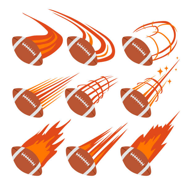 istock Set of american football balls design, vector illustration. 1005153882