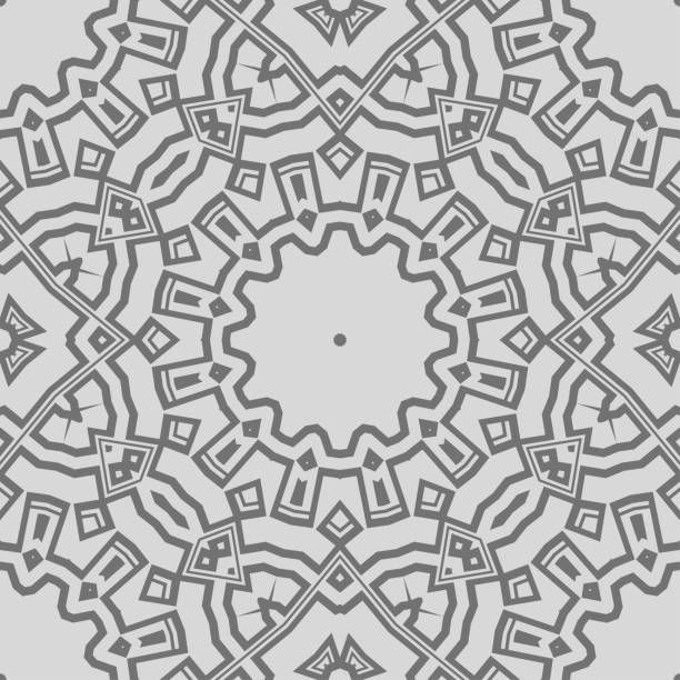 ilustraciones, imágenes clip art, dibujos animados e iconos de stock de moderno símbolo elegante ciclo vector formas decorativas. mandala de flores. fantástica ilustración vectorial - cicle