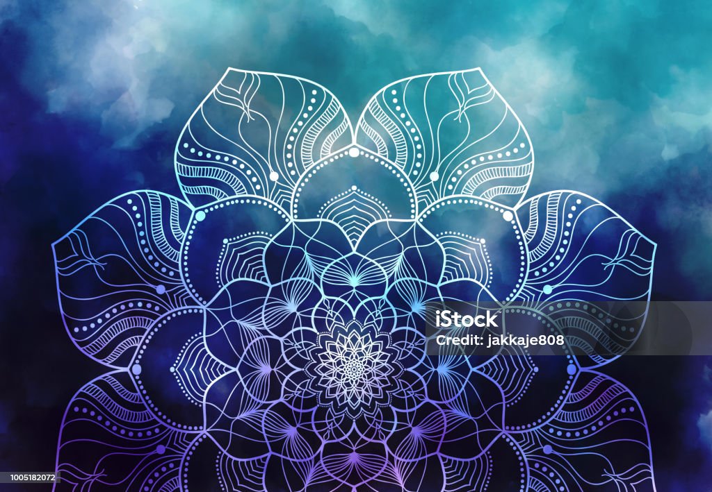 Abstract Mandala Flower Graphic Background Stock Photo - Download Image Now  - Abstract, Arab Culture, Art - iStock