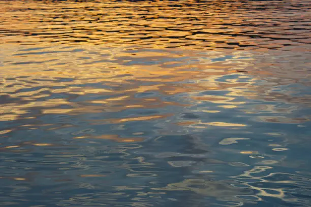 Photo of sunset water surface