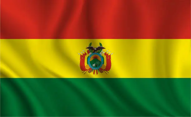 Vector illustration of Bolivia flag background